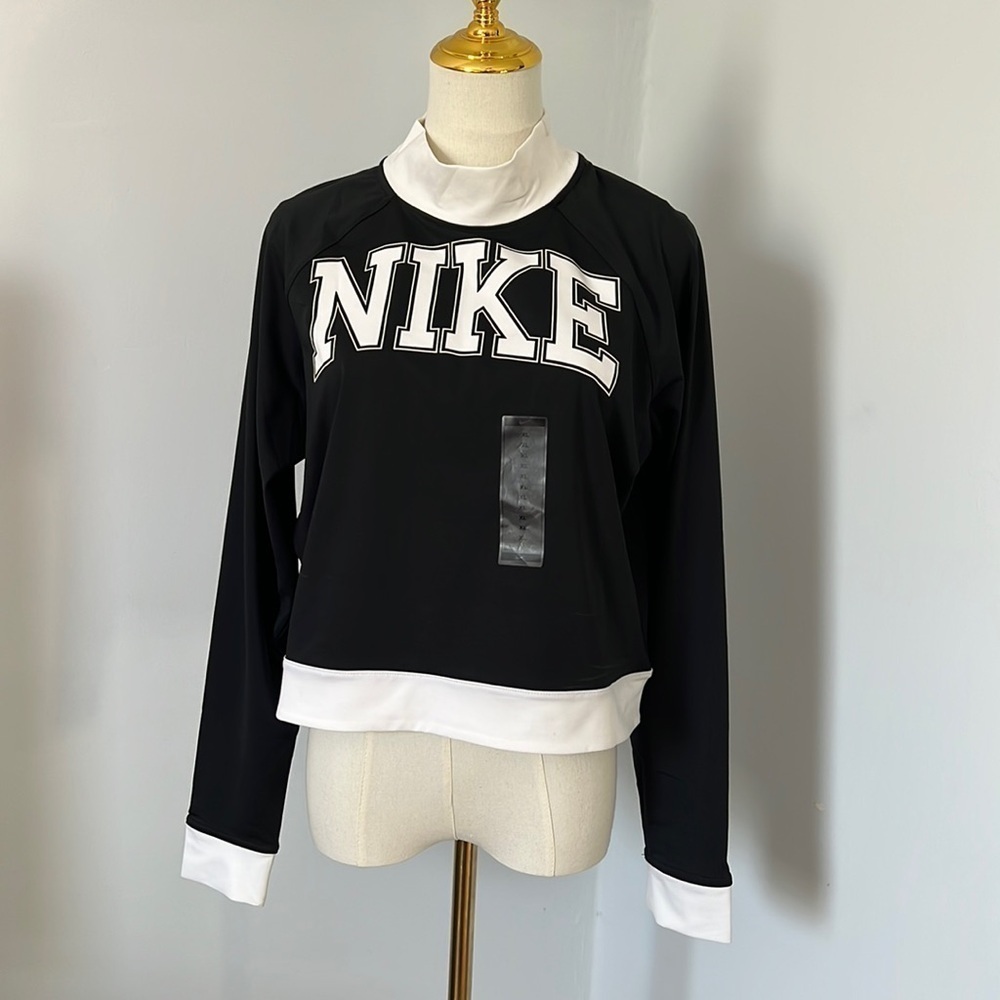 Nike black and white womens top